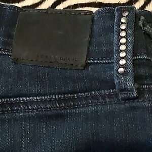 Lucky Brand brooke legging black denim low rise stretch stud pocket skinny jean